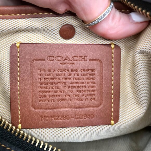 Coach Black Pebbled Leather Rouge Handbag CD940 - Picture 11 of 11